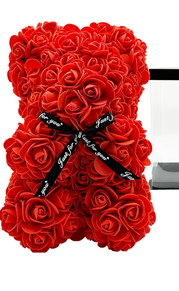 Flower teddy bear 🧸 with clear gift box